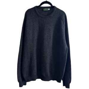 Vintage W. Bill LTD Grey 100% Pure Lambswool Pullover Crewneck Sweater Minimal